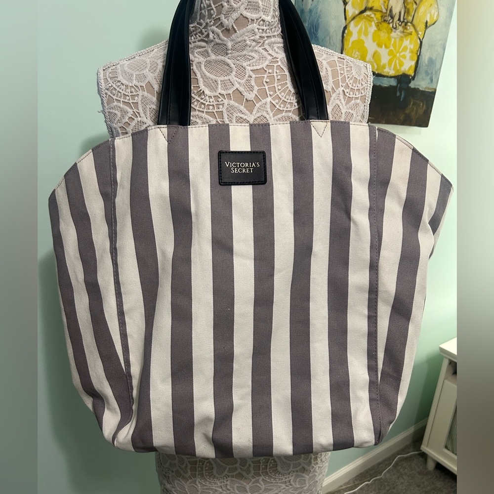 Victoria’s Secret striped tote bag